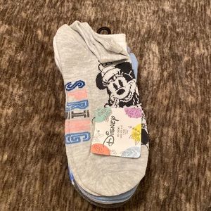 Disney Mickey Mouse‎ Minnie Mouse No Show Socks 5 Pack Spring